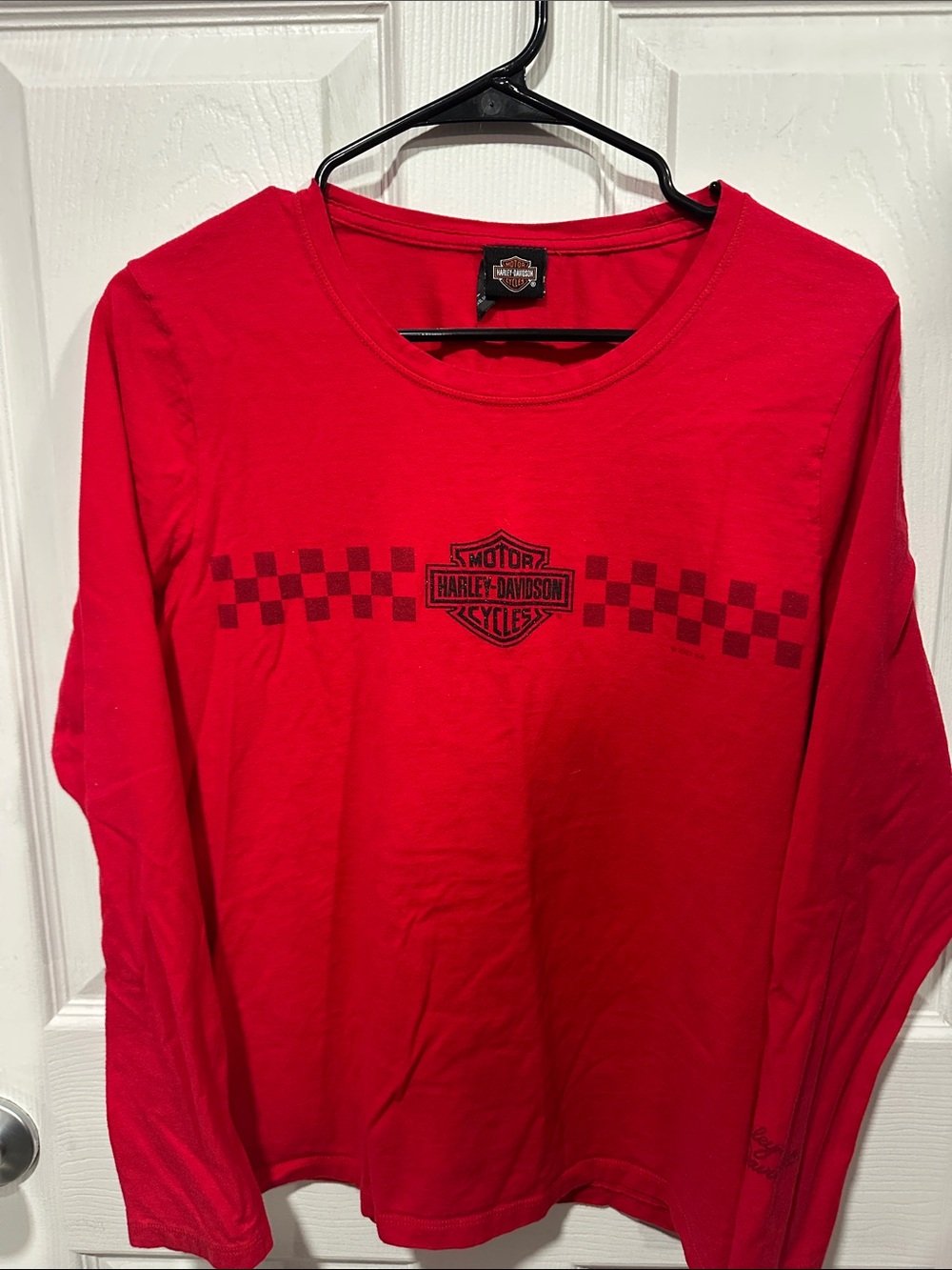 Harley-Davidson Women’s Red Long Sleeve Logo Shirt